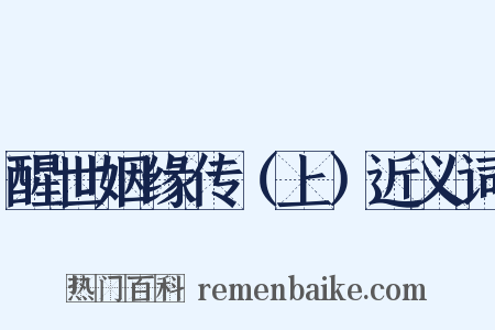 醒世姻缘传（上）近义词是什么意思的图片